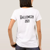 Groene Zwarte Enge Griezelen Spinnenweb T-shirt (Achterkant)