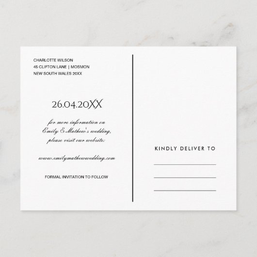 GROENE ZWARTE EUCALYPTUS-WATERVERF BEWAREN DE DATU AANKONDIGINGSKAART (Achterkant)