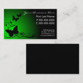 Groene zwarte fade vlinder wervelt visitekaartjes (Voorkant / Achterkant)
