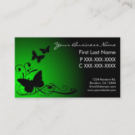 Groene zwarte fade vlinder wervelt visitekaartjes