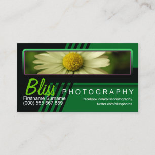 Groene Zwarte Fotografie met de sjabloon van de Visitekaartje