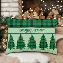 Groene Zwarte Gezellige Tartan Pine Bomen