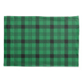 Groene Zwarte Gezellige Tartan Pine Bomen Kussensloop (Achterkant)