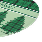 Groene Zwarte Gezellige Tartan Pine Bomen Snijplank (Hoek)