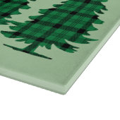 Groene Zwarte Gezellige Tartan Pine Bomen Snijplank (Hoek)