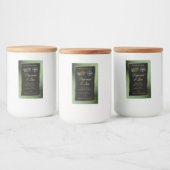 Groene zwarte Glitter-productlabels Ladybug-Logo Voedselcontainer Etiket (Flessen)