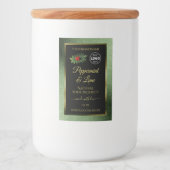 Groene zwarte Glitter-productlabels Ladybug-Logo Voedselcontainer Etiket (Voorkant)