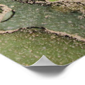 Groene zwarte goudzwarte unieke alcoholinkt poster (Hoek)