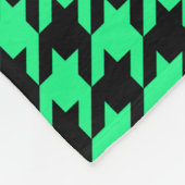 Groene Zwarte Houndstooth Schotse ruit  Fleece Deken (Hoek)