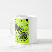 Groene Zwarte Kat Koffiemok (Voorkant links)