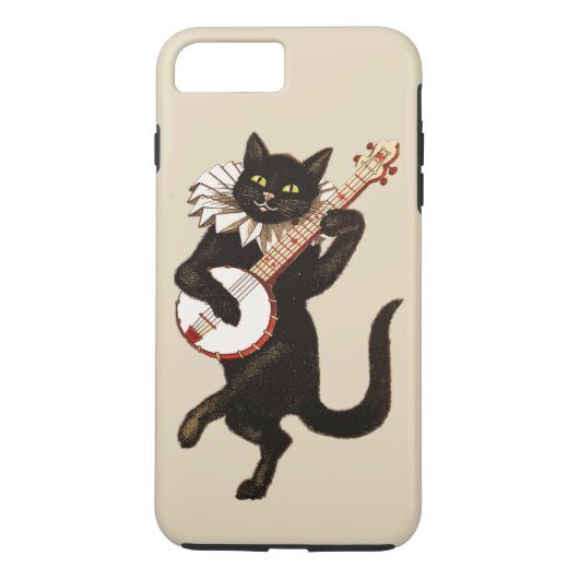  groene zwarte kat speelt een rode banjo Case-Mate iPhone case (Achterkant)