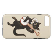  groene zwarte kat speelt een rode banjo Case-Mate iPhone case (Achterkant (Horizontaal))