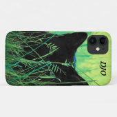 Groene zwarte kat stalking Case-Mate iPhone case (Achterkant (horizontaal))
