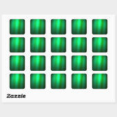 Groene zwarte kleur Aangepast Blank Trendy Elegant Vierkante Sticker (Vel)