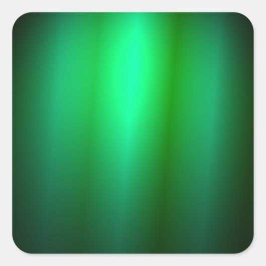 Groene zwarte kleur Aangepast Blank Trendy Elegant Vierkante Sticker (Voorkant)