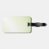 Groene zwarte kleurstofkat bagagelabel (Achterkant horizontaal)