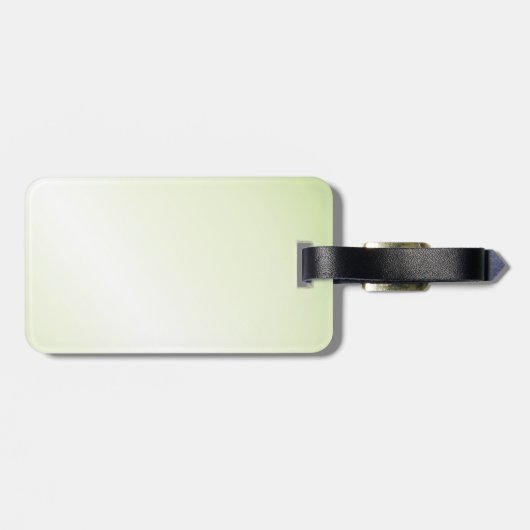 Groene zwarte kleurstofkat bagagelabel (Achterkant horizontaal)