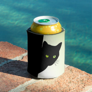 Groene zwarte kleurstofkat blikjeskoeler