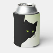 Groene zwarte kleurstofkat blikjeskoeler (Blikje Achterkant)