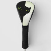 Groene zwarte kleurstofkat golfheadcover (Voorkant)