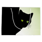 Groene zwarte kleurstofkat groot cadeauzakje (Achterkant)