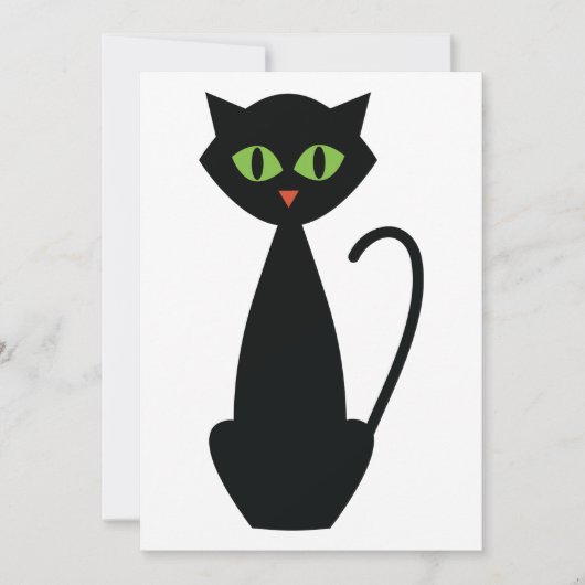 Groene zwarte kleurstofkat kaart (Voorkant)