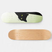Groene zwarte kleurstofkat persoonlijk skateboard (Horizontaal)