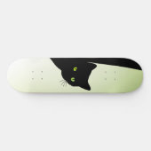 Groene zwarte kleurstofkat persoonlijk skateboard (Horizontaal)