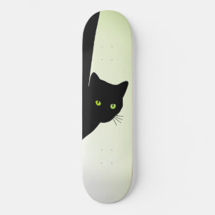 Groene zwarte kleurstofkat persoonlijk skateboard