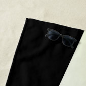 Groene zwarte kleurstofkat strandlaken (In situ)