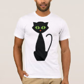 Groene zwarte kleurstofkat t-shirt (Voorkant)