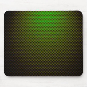 Groene zwarte koolstofvezel gepatterd muismat