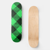 Groene Zwarte Kruisraster Buffalo Check Persoonlijk Skateboard (Voorkant)