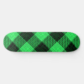 Groene Zwarte Kruisraster Buffalo Check Persoonlijk Skateboard (Horizontaal)