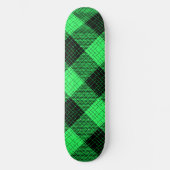 Groene Zwarte Kruisraster Buffalo Check Persoonlijk Skateboard (Voorkant)
