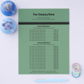 Groene zwarte lijst met eenvoudige randprijs 2 flyer (Enkel)