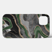 Groene zwarte marmer Agate Gold Glitter Glam #1 Case-Mate iPhone Case (Achterkant (horizontaal))