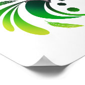 Groene zwarte Maskaap Poster (Hoek)