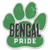 Groene & Zwarte Pawprint Pride Sticker (Voorkant)