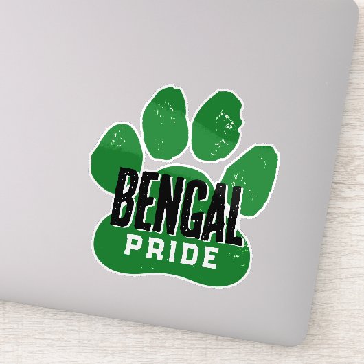 Groene & Zwarte Pawprint Pride Sticker (Detail)
