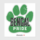 Groene & Zwarte Pawprint Pride Sticker (Vel)