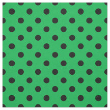 Groene Zwarte Polka Dots Textiel