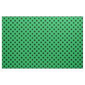 Groene Zwarte Polka Dots Textiel Stof (Fat Quarter)