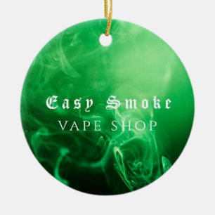 Groene Zwarte Rook Vape Winkel Keramisch Ornament