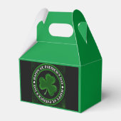 Groene/zwarte Shamrock St Patrick's Day Irish Prid Bedankdoosjes (Achterkant)