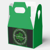 Groene/zwarte Shamrock St Patrick's Day Irish Prid Bedankdoosjes (Geopend)