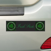 Groene/zwarte Shamrock St Patrick's Day Irish Prid Bumpersticker (Op auto)