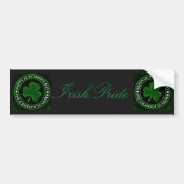 Groene/zwarte Shamrock St Patrick's Day Irish Prid Bumpersticker (Voorkant)