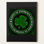 Groene/zwarte Shamrock St Patrick's Day Irish Prid Planner (Achterkant)