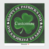 Groene/zwarte Shamrock St Patrick's Day Irish Prid Sticker (Vel)
